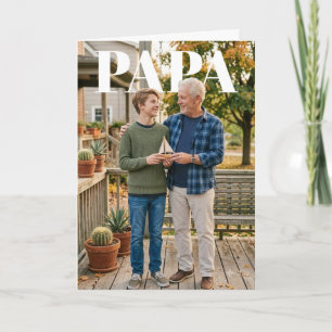 PhotoPop Papa (Voeg je foto twee keer toe) Vaderda Kaart
