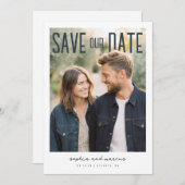 PhotoPop Save Our Date Modern Design Save The Date (Voorkant / Achterkant)