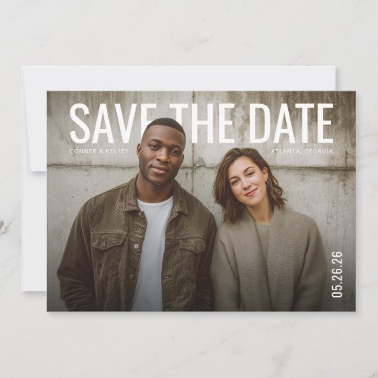 PhotoPop Save the Date Minimaal (Voorkant)
