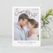 PhotoPop Save the Date Romantic Script (Staand voorkant)