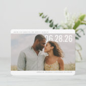 PhotoPop Save the Date Schoon Design (Staand voorkant)