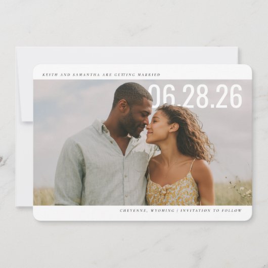 PhotoPop Save the Date Schoon Design (Voorkant)