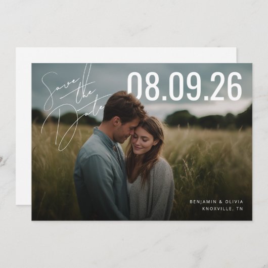 PhotoPop Save the Date Script  (Voorkant / Achterkant)