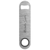 Photorealistisch zilver Metallisch Aangepast Speed Flessenopener (Achterkant)