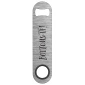 Photorealistisch zilver Metallisch Aangepast Speed Flessenopener (Voorkant)