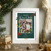 Photos New Year Family Magic Green Red Holiday Feestdagenkaart