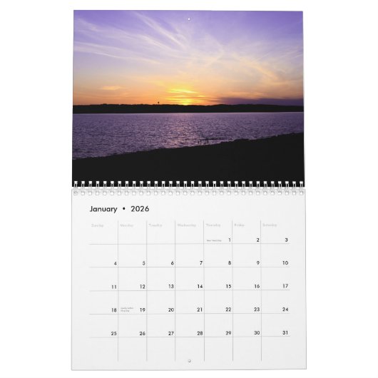 Photos of the Sky /Two Page MediumCalendar, White Kalender (Jan 2026)