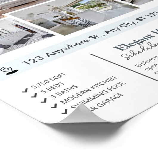 Photos Real Estate New Home Editable Listing Poster (Hoek)