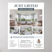 Photos Real Estate New Home Editable Listing Poster (Voorkant)
