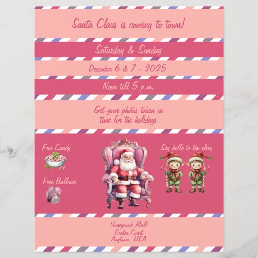 Photos With Santa In the Mall Flyer (Voorkant)