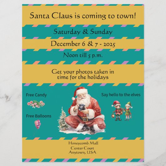 Photos With Santa In the Mall Flyer (Voorkant)