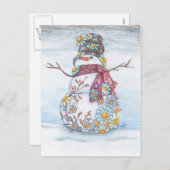 photoscape sneeuwman feestdagenkaart (Voorkant / Achterkant)