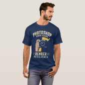 Photoshop uw angsten en weerbaarheid renderen t-shirt (Voorkant volledig)