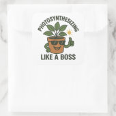 Photosynthesising Like A Boss Square Sticker (Tas)