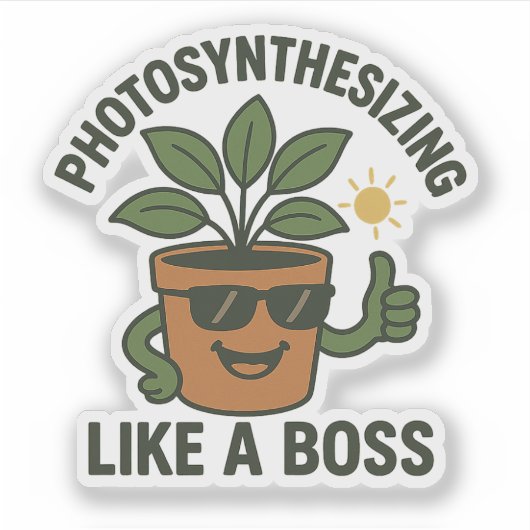 Photosynthesising Like A Boss Vinyl Sticker (Voorkant)