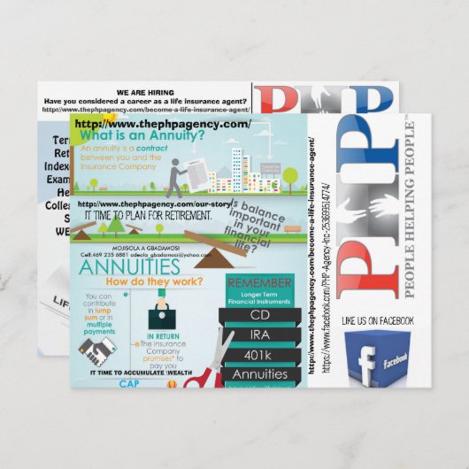 PHP AGENCY BRIEFKAART BY MOJISOLA A GBADAMOSI (Voorkant / Achterkant)