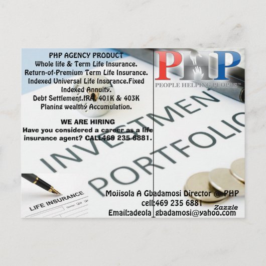 PHP AGENCY BRIEFKAART BY MOJISOLA A GBADAMOSI (Achterkant)