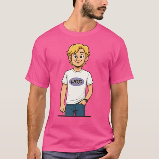 PHP Disney Cartoon Programmer Tee T-shirt (Voorkant)