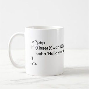PHP Hallo World! voorwaardelijke code mok
