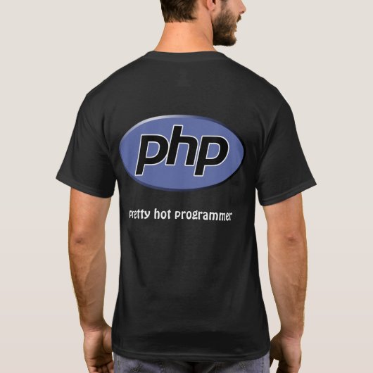 PHP Hot Programmer T-shirt (Achterkant)