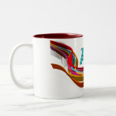 PHP - Red Oranje Grijze Goudgolf Tweekleurige Koffiemok (Links)