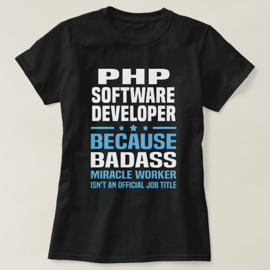 PHP Software Developer T-shirt (Design voorkant)