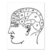 Phrenologie Hoofd Rubber Kunststempel Rubberstempel (Afrduk)