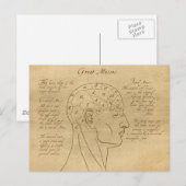 Phrenology Diagram Briefkaart (Voorkant / Achterkant)
