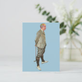  Phrenology Head Golfer Briefkaart (Staand voorkant)