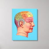 Phrenology Head Mind Brain Map Canvas Afdruk (Voorkant)