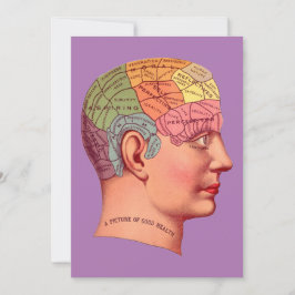  Phrenology Head Mind Brain Map Kaart