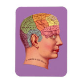  Phrenology Head Mind Brain Map Magneet (Verticaal)