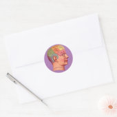  Phrenology Head Mind Brain Map Ronde Sticker (Envelop)