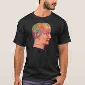 Phrenology Head Mind Brain Map T-shirt (Voorkant)