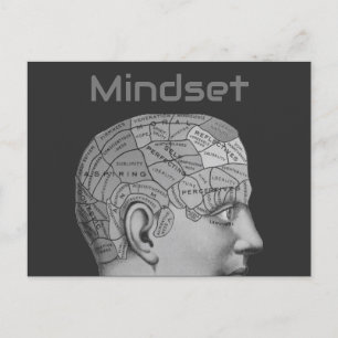  Phrenology Head Mindset Brain Map Briefkaart