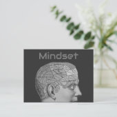  Phrenology Head Mindset Brain Map Briefkaart (Staand voorkant)