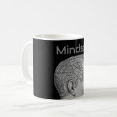 Phrenology Head Mindset Brain Map Koffiemok (Voorkant links)