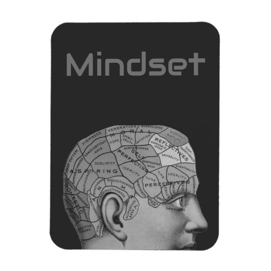 Phrenology Head Mindset Brain Map Magneet (Verticaal)