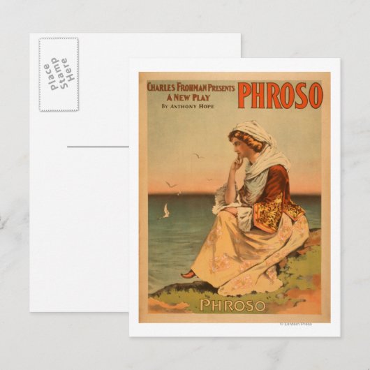 Phroso Woman bij het Poster van de Koerdische Thea Briefkaart (Voorkant / Achterkant)