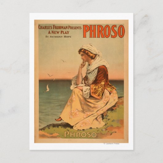 Phroso Woman bij het Poster van de Koerdische Thea Briefkaart (Voorkant)