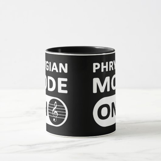 Phrygiaanse muziekmodus aan - Mok (Midden)