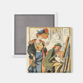 Phryne: karikatuur van het model van een kunstenaa magneet (Voorkant / Achterkant)