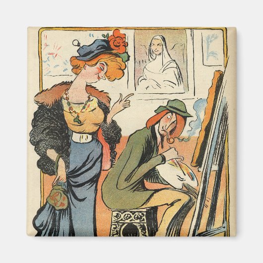 Phryne: karikatuur van het model van een kunstenaa magneet (Voorkant)