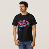 Phsychedelic Art Tie Dye Human Brain Cool Neurolog T-shirt (Voorkant volledig)