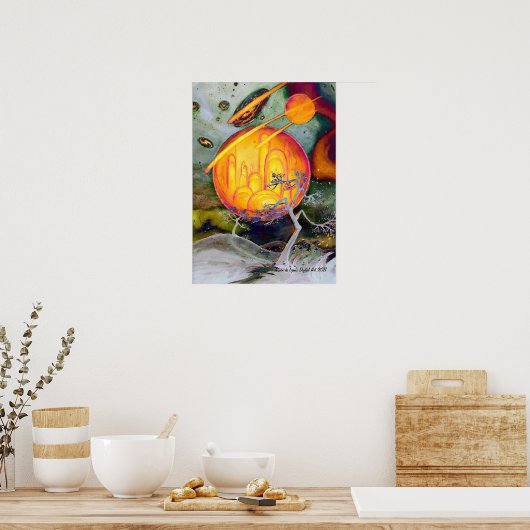 Phsychedelic City Poster (Keuken)