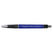 Phthalo Blue Personalized Wedding Favors Pen (Voorkant)