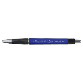 Phthalo Blue Personalized Wedding Favors Pen