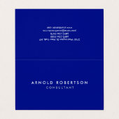 Phthalo Blue Professional-minimalist Visitekaartje (Buitenkant ongevouwen)