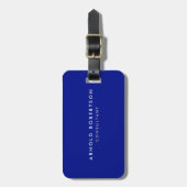Phthalo Blue Professional - minimalistisch modern Bagagelabel (Voorkant verticaal)
