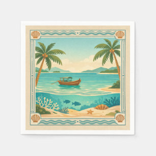 Phu Quoc eiland, Vietnam, in een clean retro Servet